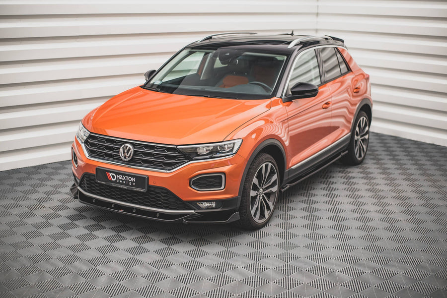 Maxton frontsplitter til Volkswagen T-Roc Mk1 – blank sort – billede 1 af 4