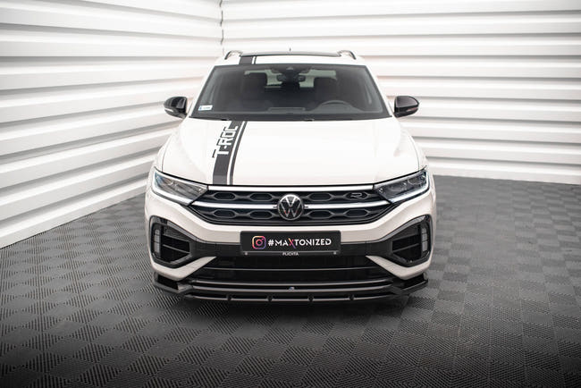 Maxton Front Splitter V.1 Volkswagen T-Roc R Mk1 Facelift - Gloss Black