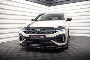 Maxton frontsplitter til Volkswagen T-Roc R / R-Line Mk1 Facelift – blank sort – billede 1 af 6