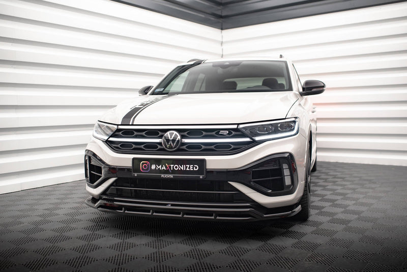 Maxton frontsplitter til Volkswagen T-Roc R / R-Line Mk1 Facelift – blank sort – billede 1 af 6