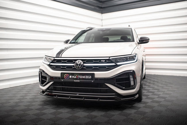 Maxton Front Splitter V.1 Volkswagen T-Roc R Mk1 Facelift - Gloss Black