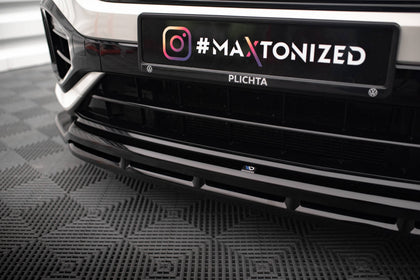 Maxton frontsplitter til Volkswagen T-Roc R / R-Line Mk1 Facelift – blank sort – billede 3 af 6