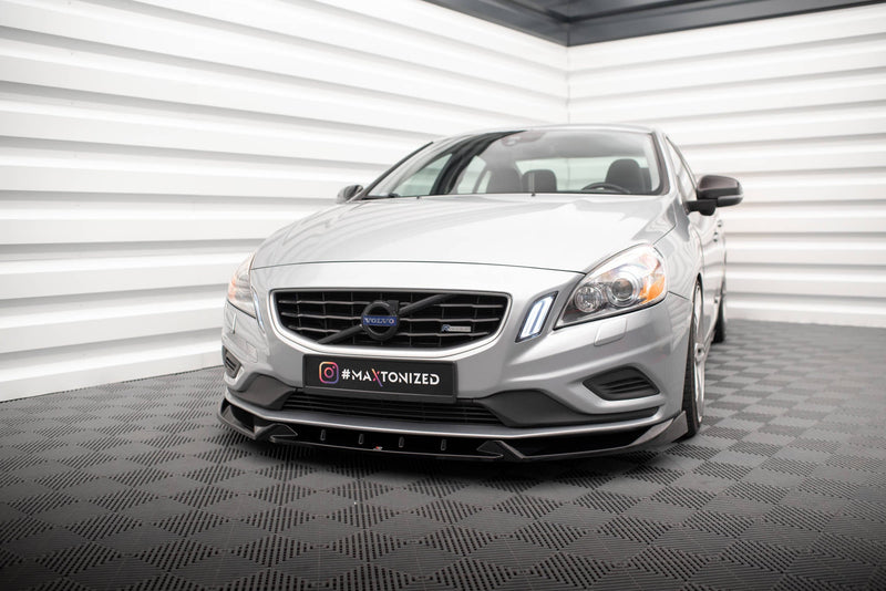 Maxton frontsplitter til Volvo S60 R-Design Mk2 – blank sort – billede 1 af 6