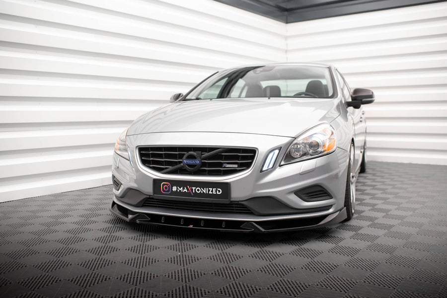 Maxton frontsplitter til Volvo S60 R-Design Mk2 – blank sort – billede 1 af 6