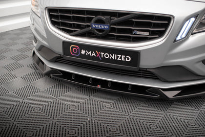Maxton frontsplitter til Volvo S60 R-Design Mk2 – blank sort – billede 3 af 6