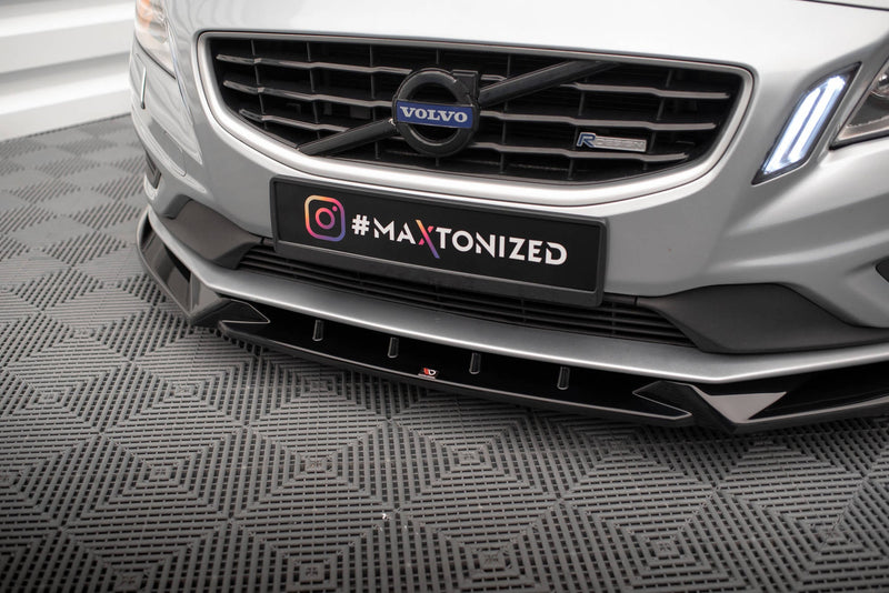 Maxton frontsplitter til Volvo S60 R-Design Mk2 – blank sort – billede 3 af 6