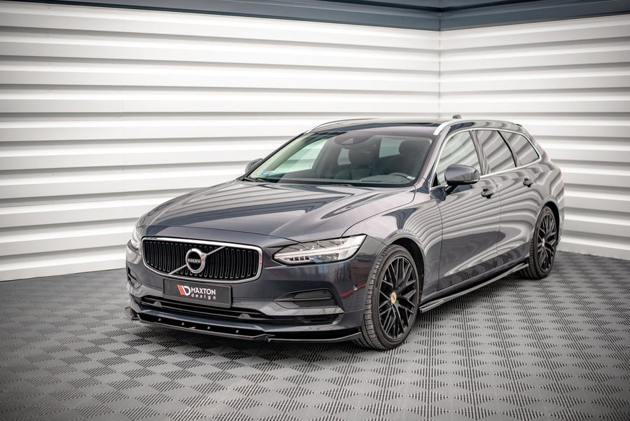 Maxton frontsplitter til Volvo V90 Mk2 – blank sort – billede 1 af 4
