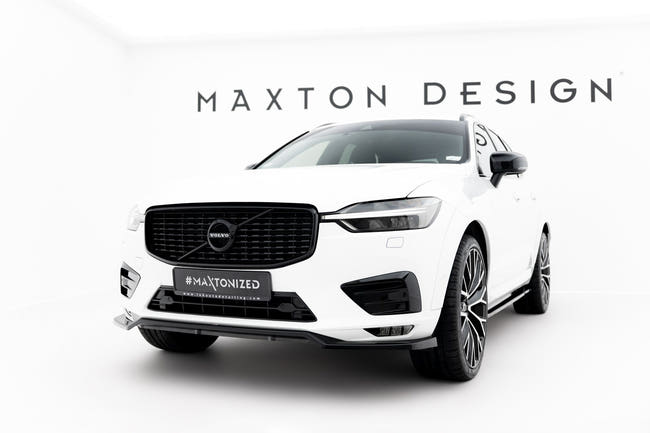 Maxton frontsplitter til Volvo XC60 Mk2 R-Design – blank sort – billede 1 af 5