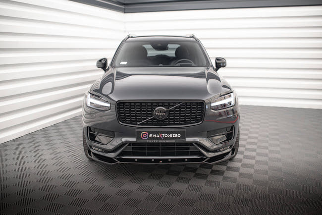 Maxton Front Splitter V.1 Volvo Xc90 R-Design Mk2 Facelift - Gloss Black