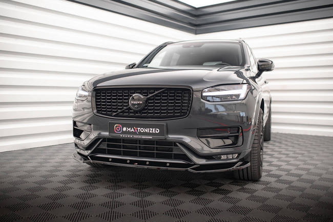 Maxton Front Splitter V.1 Volvo Xc90 R-Design Mk2 Facelift - Gloss Black
