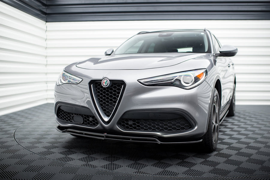 Maxton Front Splitter V.2 Alfa Romeo Stelvio - Gloss Black