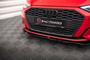 Maxton frontsplitter til Audi A3 8Y – blank sort – billede 3 af 6