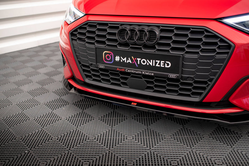 Maxton frontsplitter til Audi A3 8Y – blank sort – billede 3 af 6