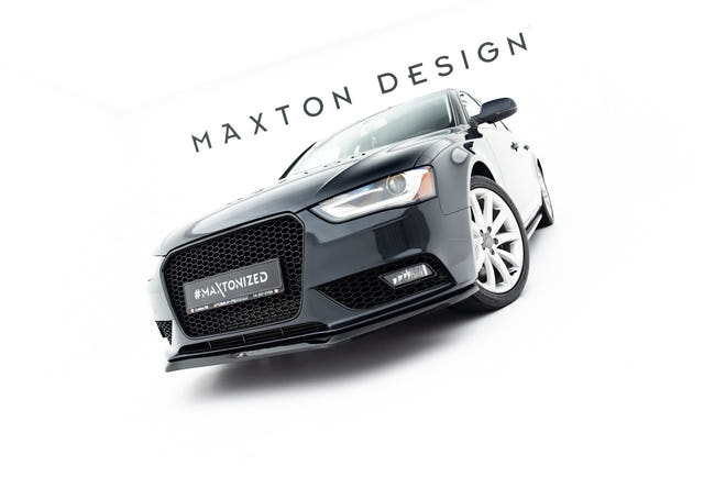 Maxton frontsplitter til Audi A4 Avant B8 Facelift – blank sort – billede 2 af 6