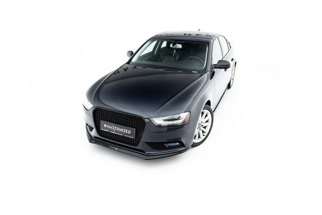 Maxton frontsplitter til Audi A4 Avant B8 Facelift – blank sort – billede 1 af 6