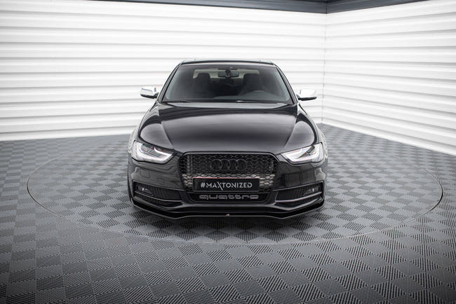 Maxton Front Splitter V.2 Audi S4 B8 Fl - Gloss Black