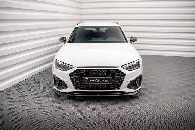 Maxton Front Splitter V.2 Audi A4 S-Line / S4 B9 Facelift - Gloss Black