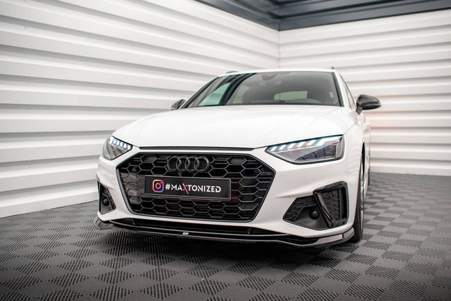 Maxton Front Splitter V.2 Audi A4 S-Line / S4 B9 Facelift - Gloss Black