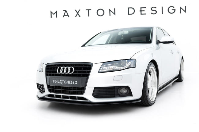 Maxton frontsplitter til Audi A4 Sedan / Avant B8 – blank sort – billede 1 af 5