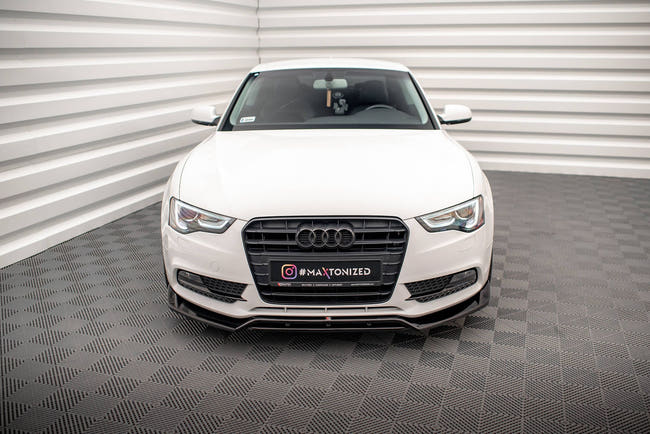 Maxton Front Splitter V.2 Audi A5 Coupe 8T Facelift - Gloss Black
