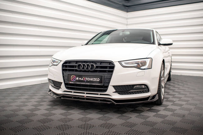 Maxton Front Splitter V.2 Audi A5 Coupe 8T Facelift - Gloss Black