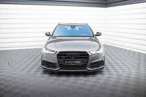 Maxton frontsplitter til Audi A6 / A6 C7 S-line/ S6 C7 Facelift – blank sort – billede 1 af 4