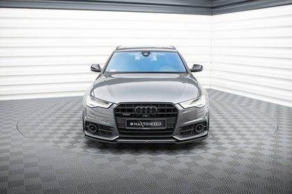 Maxton frontsplitter til Audi A6 / A6 C7 S-line/ S6 C7 Facelift – blank sort – billede 1 af 4