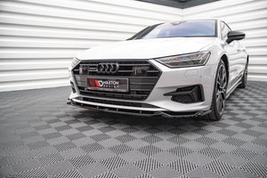 Maxton frontsplitter til Audi A7 C8 – blank sort – billede 1 af 4