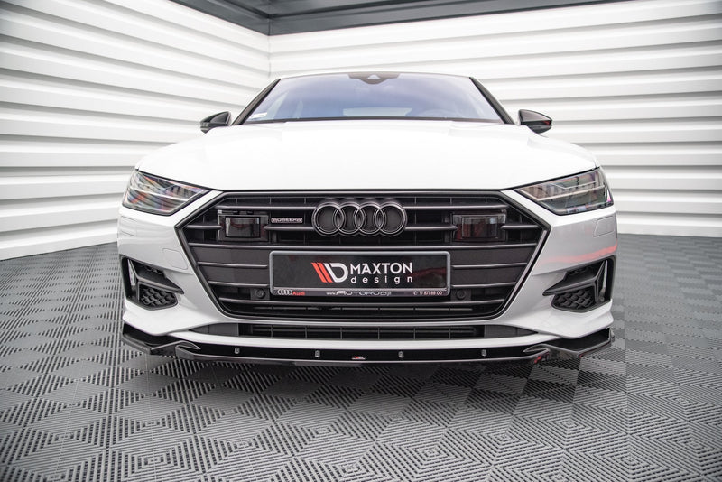 Maxton frontsplitter til Audi A7 C8 – blank sort – billede 2 af 4