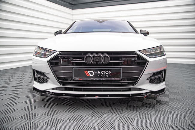 Maxton frontsplitter til Audi A7 C8 – blank sort – billede 2 af 4