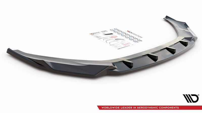 Maxton frontsplitter til Audi A7 C8 – blank sort – billede 3 af 4