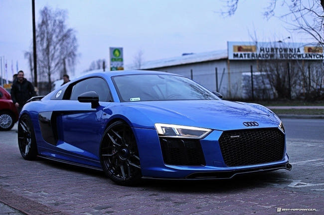 Maxton frontsplitter til Audi R8 Mk.2 – blank sort – billede 2 af 6