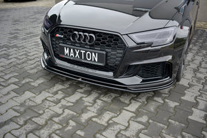 Maxton frontsplitter til Audi RS3 Sportback 8V Facelift – blank sort – billede 2 af 6