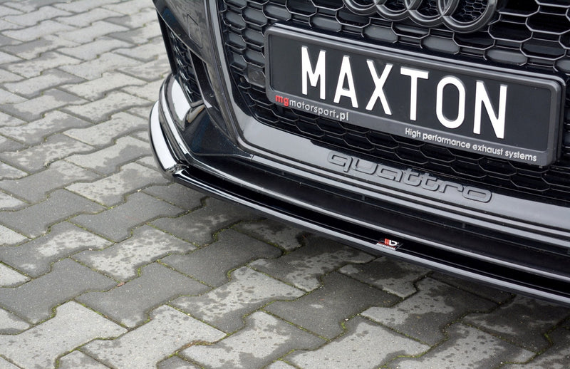 Maxton frontsplitter til Audi RS3 Sportback 8V Facelift – blank sort – billede 4 af 6