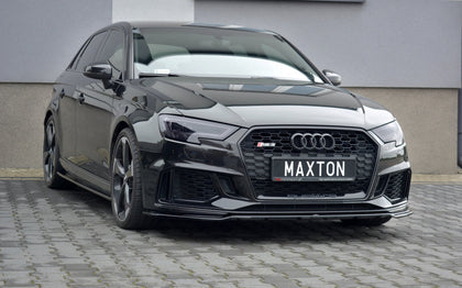 Maxton frontsplitter til Audi RS3 Sportback 8V Facelift – blank sort – billede 1 af 6