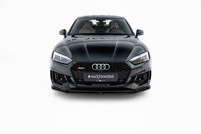 Maxton Front Splitter V.2 Audi RS5 F5 Coupe / Sportback - Gloss Black