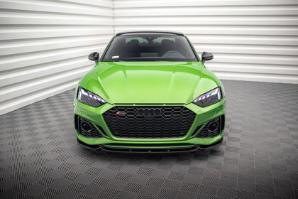 Maxton Front Splitter V.2 Audi RS5 F5 Facelift - Gloss Black