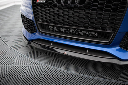 Maxton Front Splitter V.2 Audi RS6 C7 / C7 Fl - Gloss Black