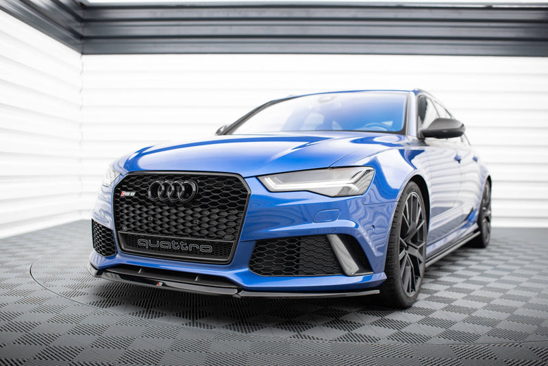 Maxton Front Splitter V.2 Audi RS6 C7 / C7 Fl - Gloss Black