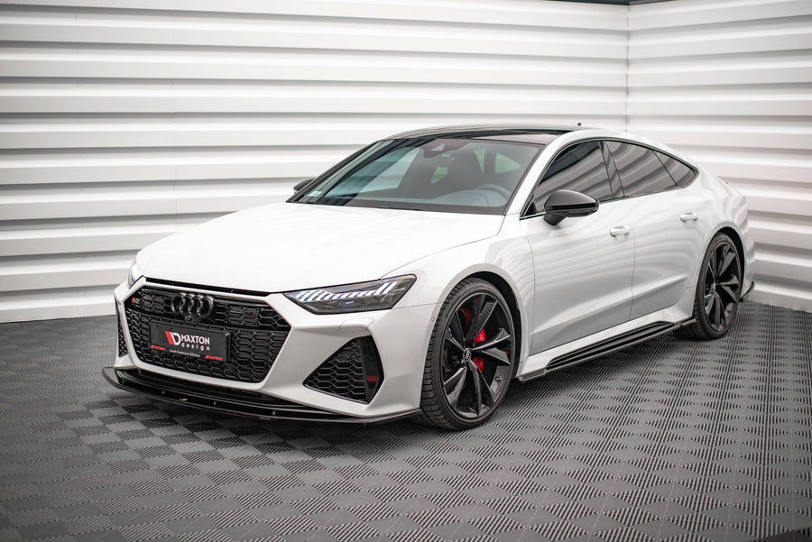 Maxton Front Splitter V.2 Audi RS6 C8 / RS7 C8 - Gloss Black