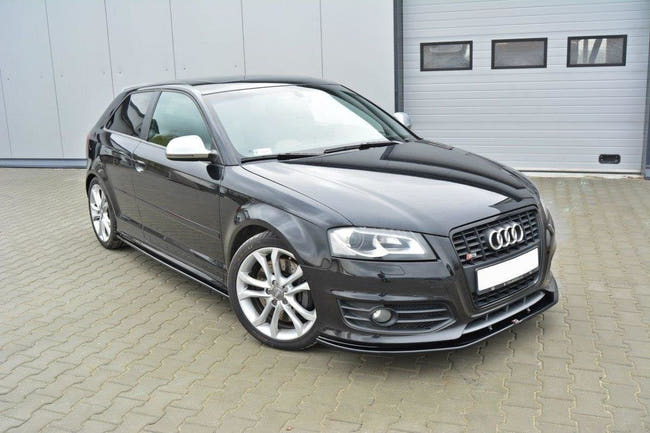 Maxton Front Splitter V.2 Audi S3 8P Fl - Gloss Black