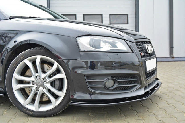 Maxton Front Splitter V.2 Audi S3 8P Fl - Gloss Black