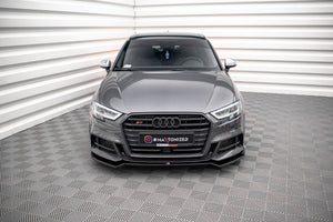 Maxton frontsplitter til Audi S3 / A3 S-Line Sportback 8V Facelift – blank sort – billede 2 af 5