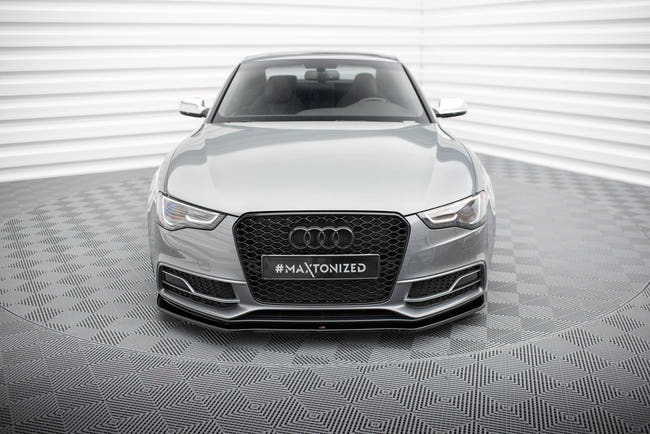 Maxton frontsplitter til Audi S5 / A5 S-Line 8T Facelift – blank sort – billede 2 af 5