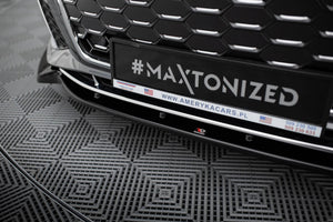 Maxton frontsplitter til Audi S5 / A5 S-Line F5 Facelift – blank sort – billede 3 af 5