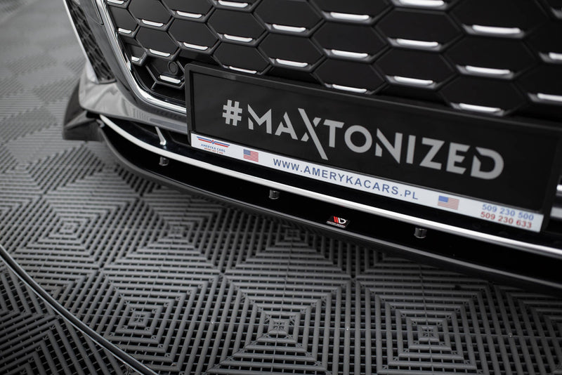 Maxton frontsplitter til Audi S5 / A5 S-Line F5 Facelift – blank sort – billede 3 af 5