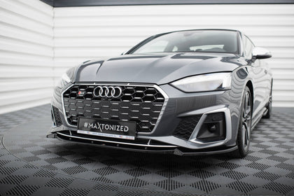 Maxton frontsplitter til Audi S5 / A5 S-Line F5 Facelift – blank sort – billede 1 af 5