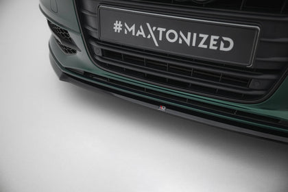 Maxton Front Splitter V.2 Audi S6 / A6 S-Line C7 - Gloss Black
