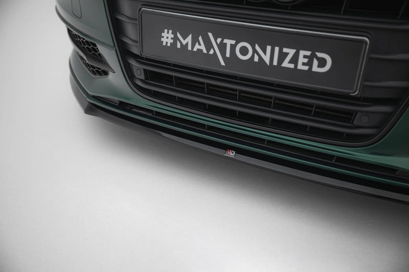 Maxton Front Splitter V.2 Audi S6 / A6 S-Line C7 - Gloss Black