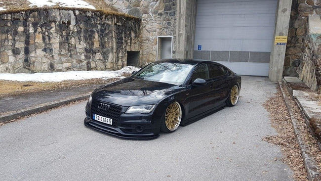 Maxton frontsplitter til Audi S7 / A7 S-Line C7 – blank sort – billede 2 af 6